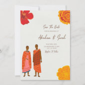 African Wedding Save the Date Kaart (Voorkant)