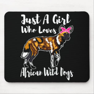 African Wild Dog Gift Just a Girl Muismat