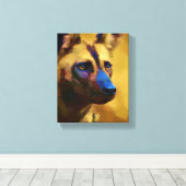 African Wild Dog Natuur Canvas Afdruk (Insitu (Houten vloer))