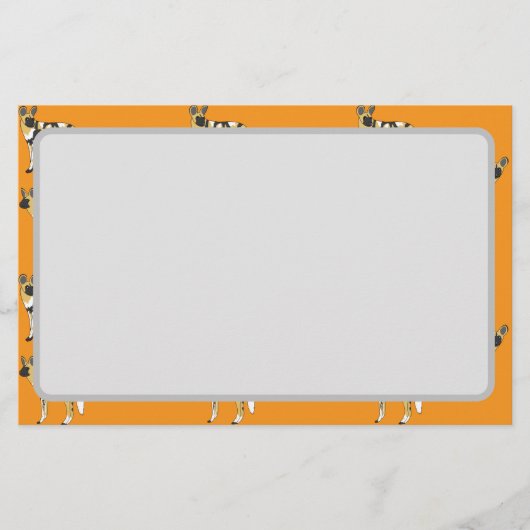 African Wild Dogs Briefpapier (Voorkant)