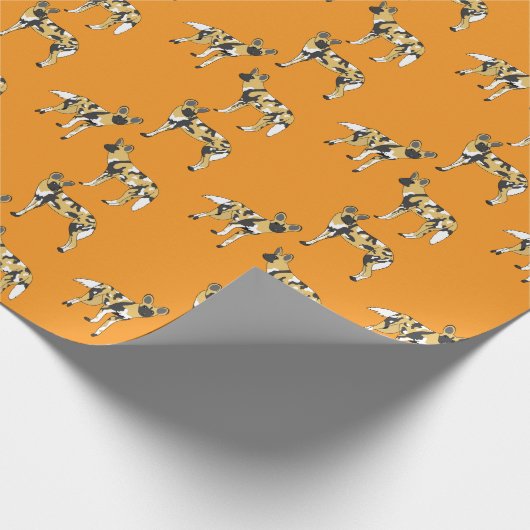 African Wild Dogs Cadeaupapier (Hoek)