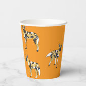 African Wild Dogs Papieren Bekers (Achterkant)