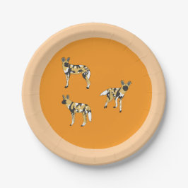 African Wild Dogs Papieren Bordje