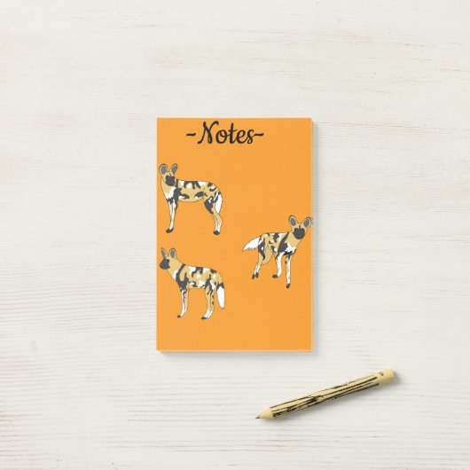 African Wild Dogs Post-it® Notes (Op bureau)