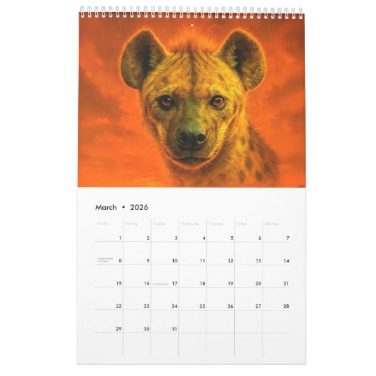African Wildlife Calendar – Big Five & Iconic Kalender (Mar 2026)