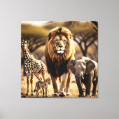 African Wildlife Canvas Afdruk (Voorkant)