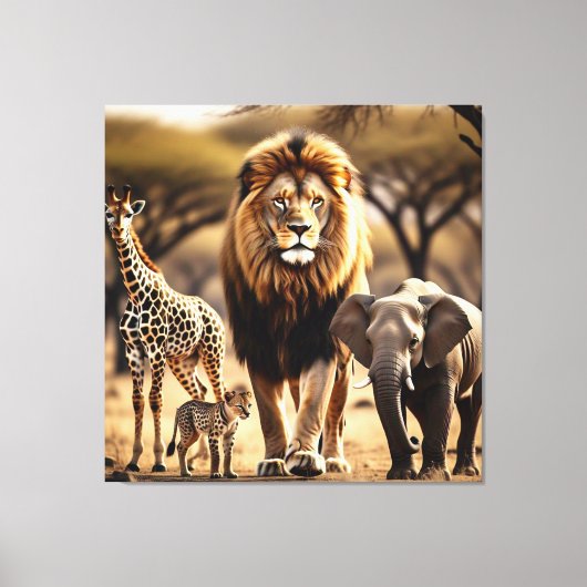 African Wildlife Canvas Afdruk (Voorkant)