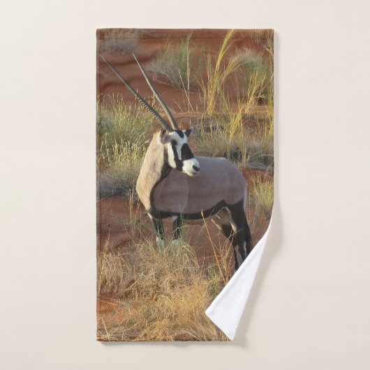 African Wildlife Oryx Antelope Sand Dune Savannah Bad Handdoek (Handdoek)