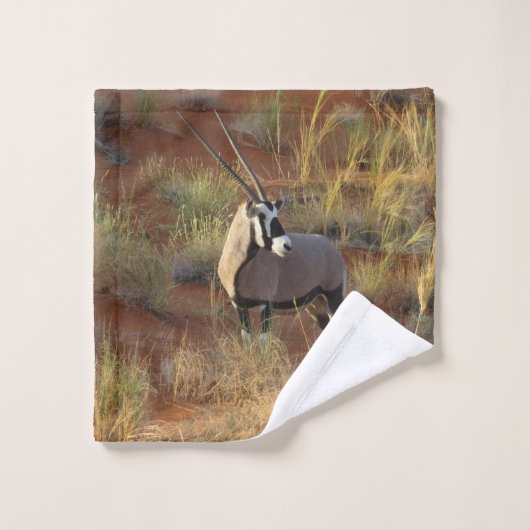 African Wildlife Oryx Antelope Sand Dune Savannah Bad Handdoek (Wasdoekje)