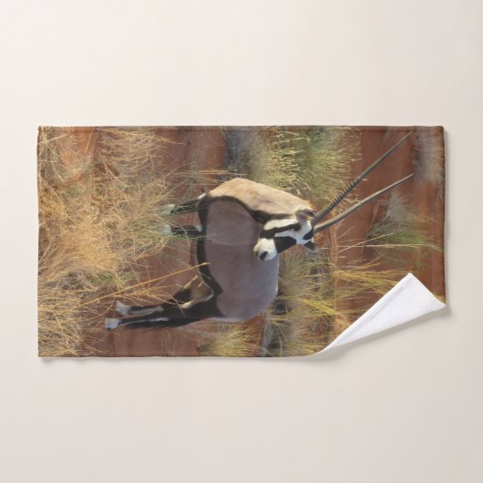 African Wildlife Oryx Antelope Sand Dune Savannah Bad Handdoek (Handdoek)