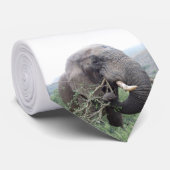 African Wildlife Photography Elephant Bull Stropdas (Opgerold)