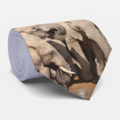 African Wildlife Photography Olifant Drinken Stropdas (Opgerold)