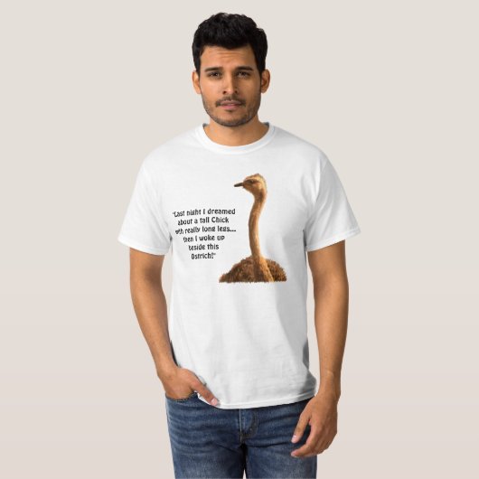 African Wildlife Struisvogel Grappig Joke T-shirt (Voorkant volledig)