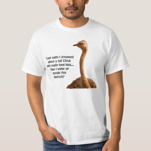African Wildlife Struisvogel Grappig Joke T-shirt (Voorkant)