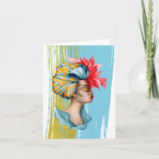 African Woman All Occasion Note Card Bedankkaart (Voorkant)