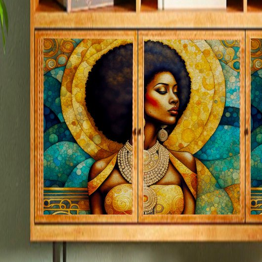 African Woman and Ketting Decoupage Tissue Paper Tissuepapier