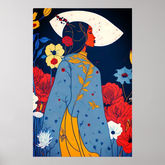 African Woman Boho Art Poster (Voorkant)