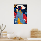 African Woman Boho Art Poster (Keuken)
