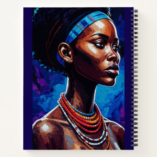 African Woman Portrait Notitieboek (Achterkant)