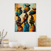 African Woman Poster (Keuken)