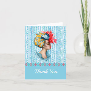 African Woman Thank You Card Bedankkaart