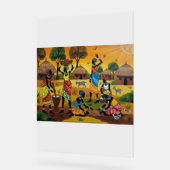 African women at work Throw Cushion Acryl Bord (Hoek)
