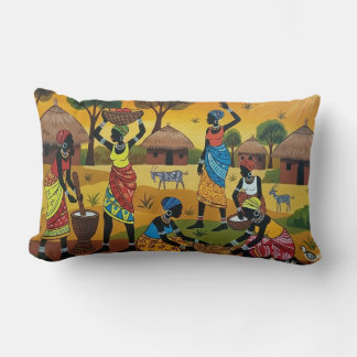 African women at work Throw Cushion Kussen