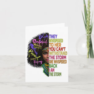 African Women I Am The Storm Black History Month Kaart