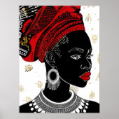 African Women Poster Kunst (Voorkant)