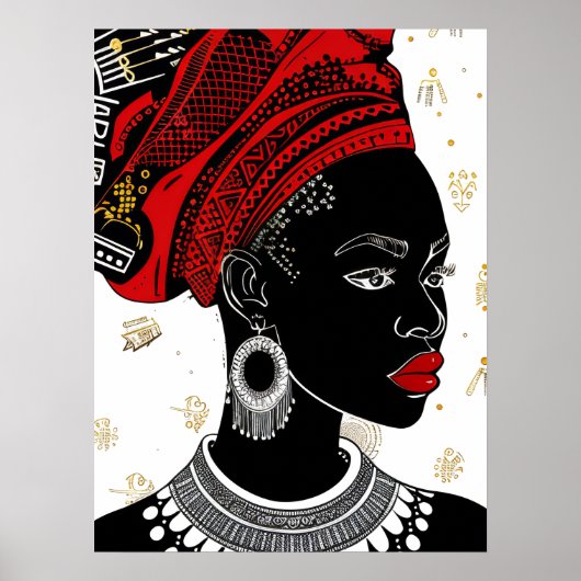 African Women Poster Kunst (Voorkant)