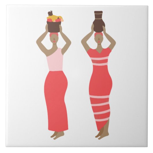 African women tegeltje (Voorkant)