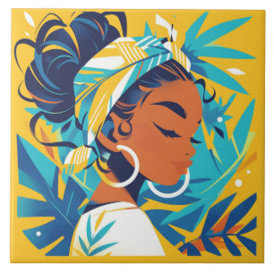African Women Tile Tegeltje