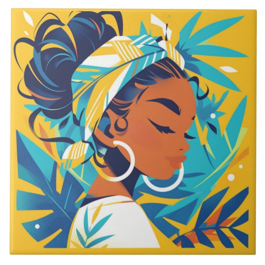 African Women Tile Tegeltje (Voorkant)