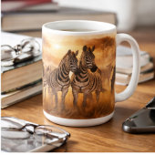 African Zebra Herd | Savannah Wildlife Art Koffiemok