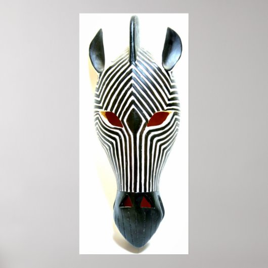 african zebra mask poster (Voorkant)