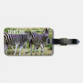 African Zebra Pair Bagagelabel (Achterkant horizontaal)