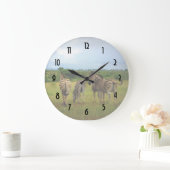 African Zebras on a Savannah Safari Grote Klok (Huis)