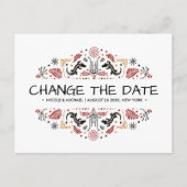 Africana | Ankara Kente Lizard wijziging plannen Aankondigingskaart (Voorkant)