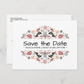 Africana | Ankara Lizard Bruiloft Save the date Aankondigingskaart (Voorkant / Achterkant)