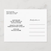 Africana | Ankara Lizard Bruiloft Save the date Aankondigingskaart (Achterkant)