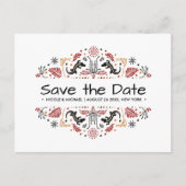 Africana | Ankara Lizard Bruiloft Save the date Aankondigingskaart (Voorkant)