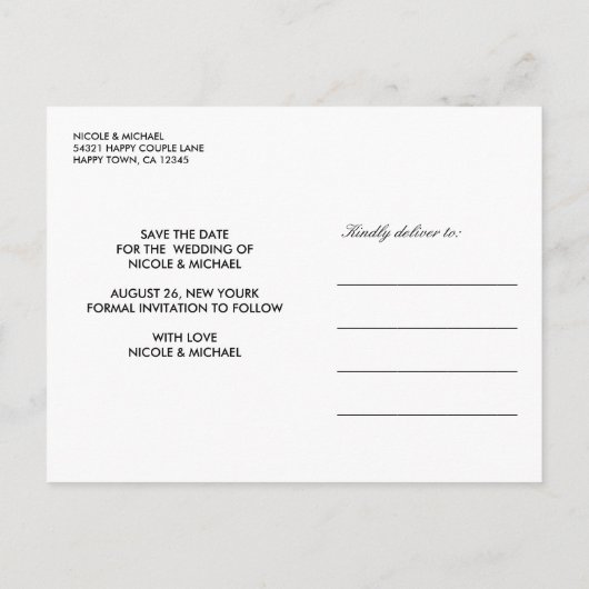 Africana | Huwelijk Ankara Kente Aankondigingskaart (Achterkant)