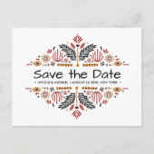 Africana | Huwelijk Ankara Kente Aankondigingskaart (Voorkant)