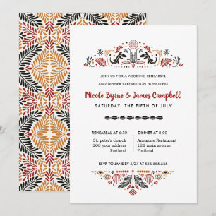 Africana   Modern Ankara Kente Oefen Dinner Kaart