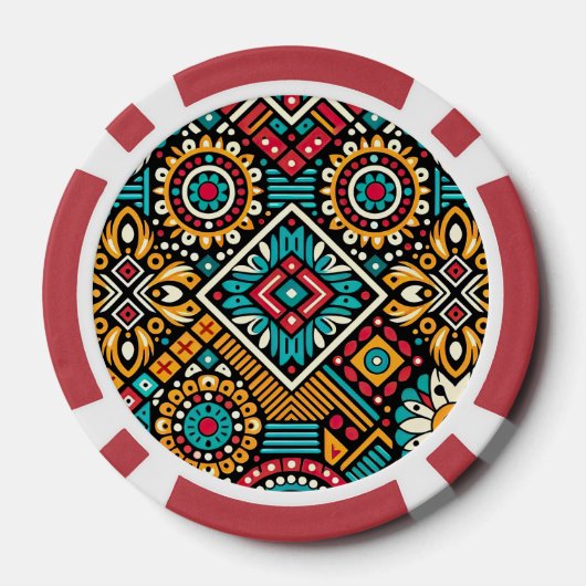Africana Vibrance Essence Poker Chips (Achterkant)
