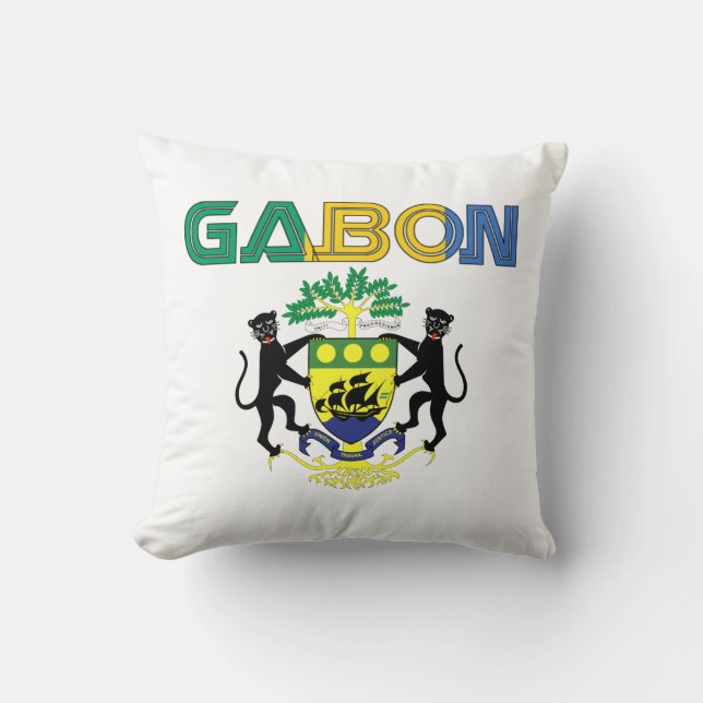 africankoko Custom Gabon gooit kussen (Voorkant)