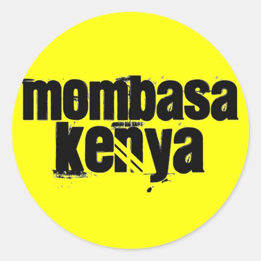 Africankoko Custom Mombasa, Kenia Ronde Sticker (Voorkant)