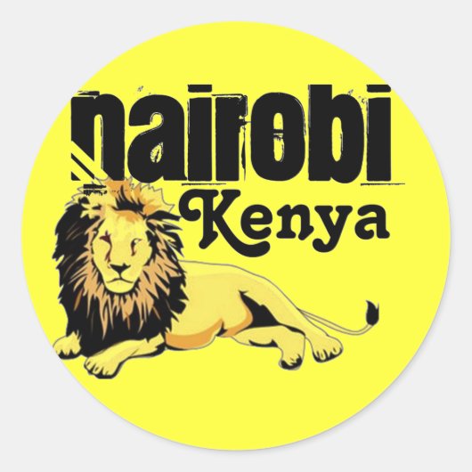 Africankoko Custom Nairobi, Kenia Ronde Sticker (Voorkant)
