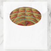 AfricaTradition Hakuna Matata Mountain Ethnic Moti Ovale Sticker (Tas)