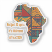 Afrika 10 Dromen 2026 Aangepaste Voetbal Fan Stick Sticker (Voorkant)
